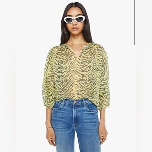 Mother The Breeze Tie Top /Vibrant Yellow and Black Top